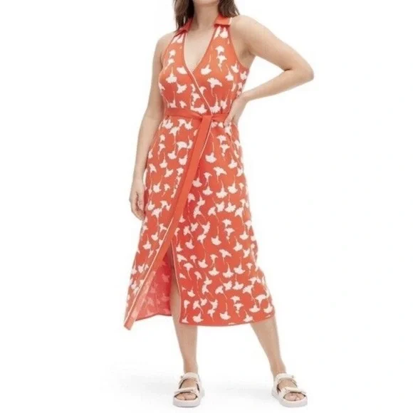 Diane Von Furstenberg X Target Collared Sleeveless Wrap Dress. New With Tags - Picture 1 of 11